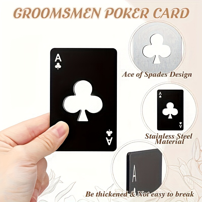 Unikatni otvarač za flaše u obliku poker karte, napravljen od nerđajućeg čelika i veličine kao kreditna kartica, savršen za barove i restorane. Odličan poklon za ljubitelje piva.
