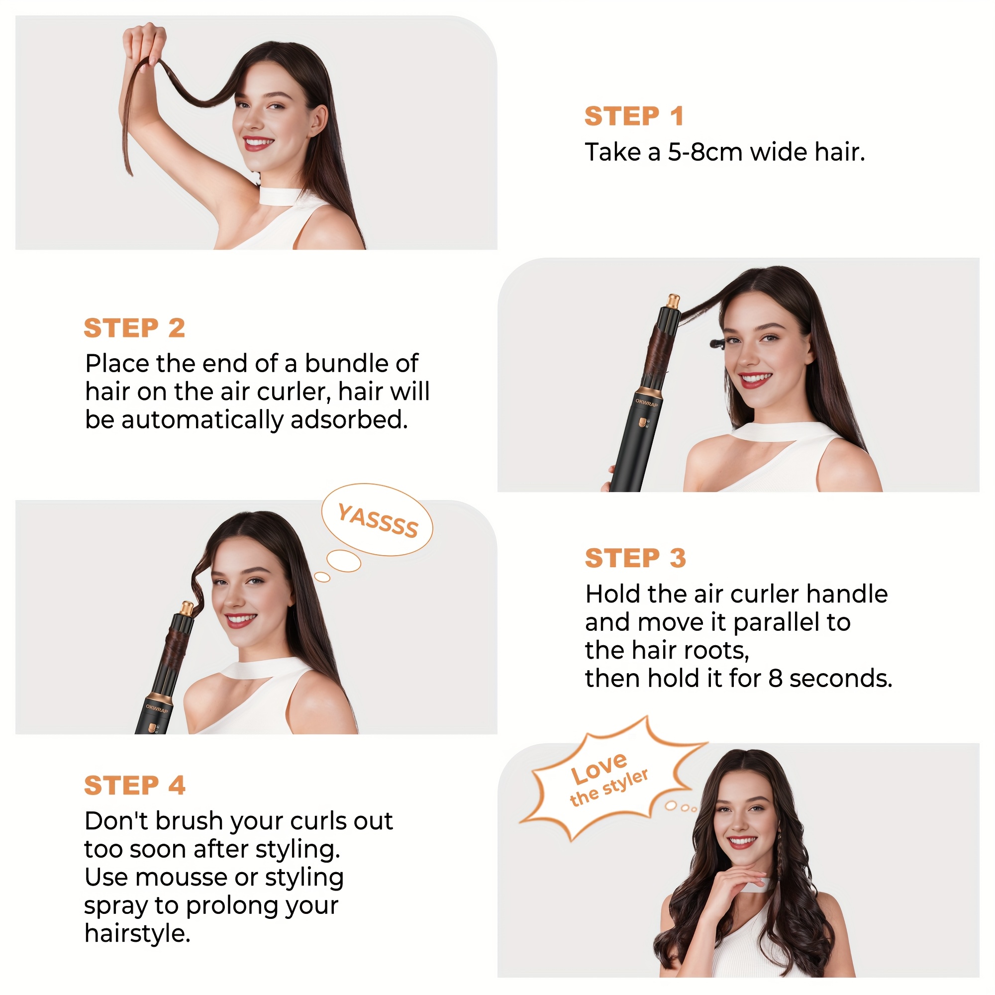 5-u-1 Četka za Vruć Vazduh za Stilizovanje Kose, Ola Četka od 1000W, Multifunkcionalni Pegla i Uvijač za Kosu, Štapić za Ispravljanje i Uvijanje Kose