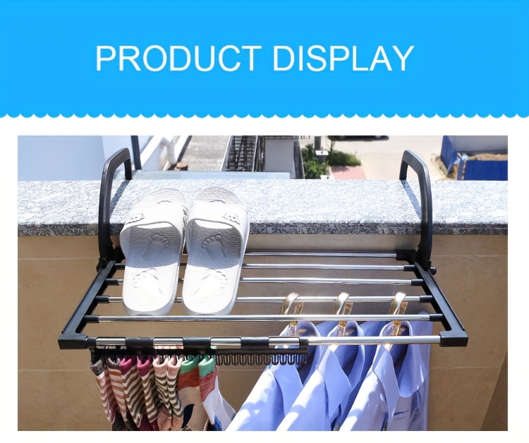 1 komad velikog sklopivog stalka za sušenje veša na radijatoru, napravljenog od nerđajućeg čelika i plastike, dimenzija 59 na 32 cm, opremljen odvojivim štipaljkama za čarape, stalci za sušenje veša