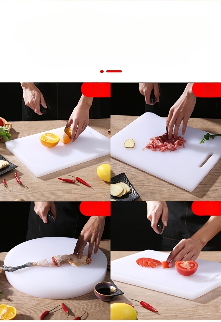 Debeli PE plastični okrugli daska za sečenje, plastična daska za hranu, debela kućna kuhinjska plastična daska za sečenje, mala daska za voće, komercijalna daska za sečenje mesa