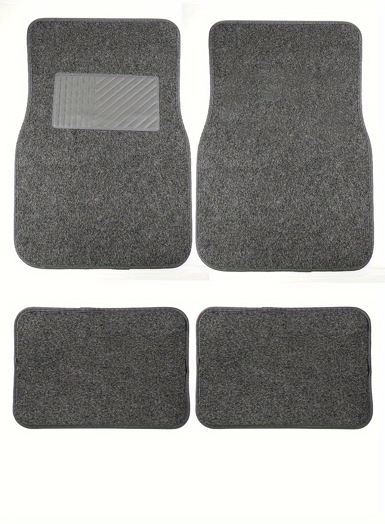 Set od 4 auto patosnike, pogodni za vozača i suvozača - Izrađeni od izdržljivog PVC-a sa đonom otpornim na klizanje, dizajnirani za sve vremenske uslove i lako se postavljaju (kompatibilni sa većinom kamiona i SUV vozila)