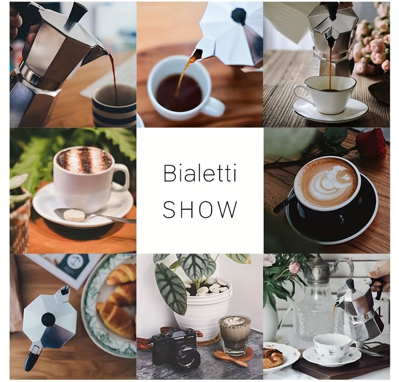 Klasični italijanski aparat za espresso kafu - Elegantna aluminijumska posuda za kafu sa ručnim upravljanjem, nije potrebna struja - Savršeno za kućno pravljenje moke i čaja, elegantan dizajn za ljubitelje kafe, ručni aparat za espresso|Tradicionalni aparat za kafu|Dizajn ručke za merenje