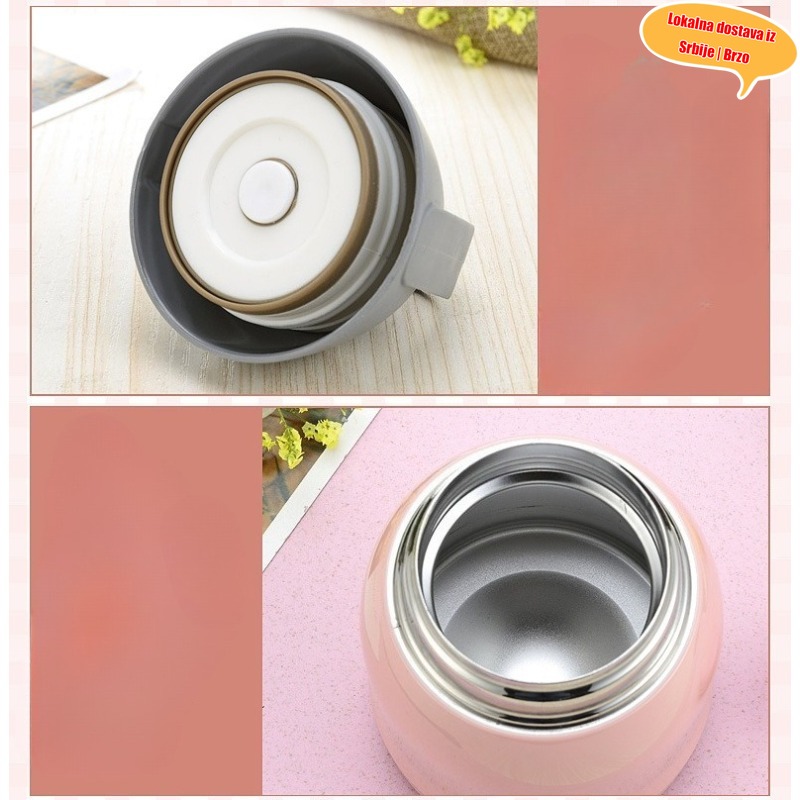 Vakuumski paročistač od nerđajućeg čelika velikog kapaciteta, sa teglom za kuvanje na pari i izolovanim posudom za ručak