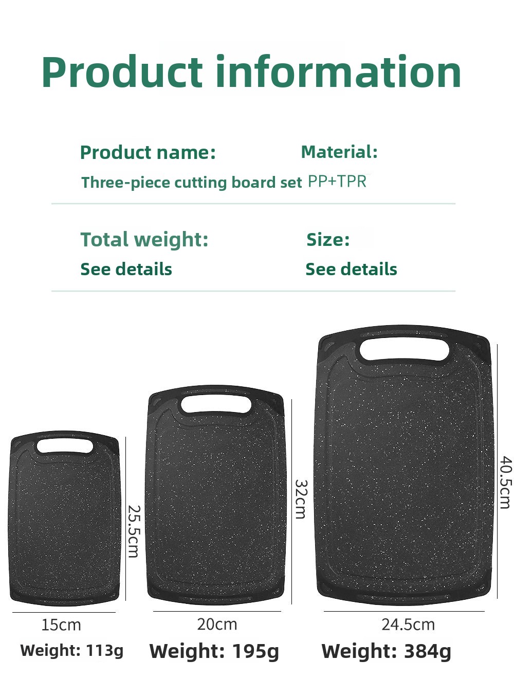 Set dasaka za sečenje od pšenične slame, pogodan za povrće i voće - Plastična daska više veličina sa protivkliznom drškom i dubokim žlebovima za sok, bezbedna za direktnu upotrebu, higijenska daska, za kućnu ili komercijalnu upotrebu