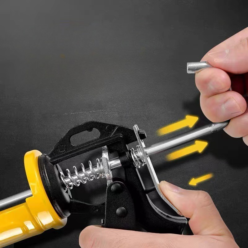 Univerzalni pištolj za fugiranje visoke izdržljivosti - ergonomski, štedljiv pištolj za fugiranje pogodan za silikon i građevinske lepkove. Zadebljani profesionalni alat idealan za kućne DIY projekte, prozore i brtvljenje u kupatilu