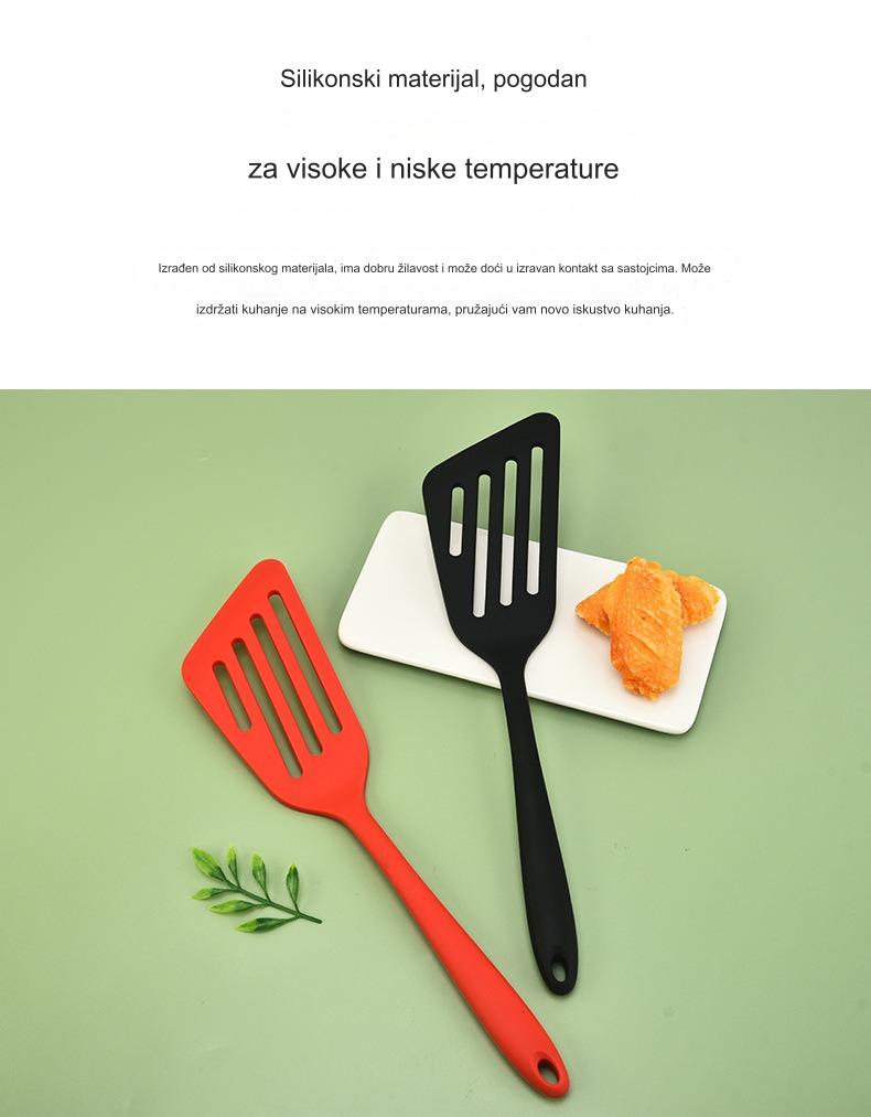 Nelepljiva lopatica za posude, fleksibilna od nerđajućeg čelika, riblja lopatica sa žljebovima, multifunkcionalni kuhinjski alat