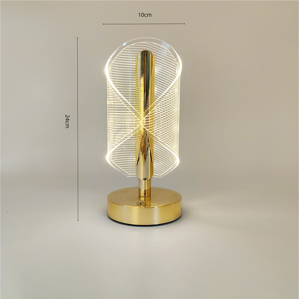 Moderna elegantna stona lampa sa podesivim dizajnom zvezdanog neba - Metalna i akrilna baza, USB stona lampa sa 3 boje i mogućnošću prigušivanja, idealna za dekoraciju spavaće sobe i kao poklon, lako upravljanje pomoću dugmeta, uključuje izvor svetlosti, lakirana