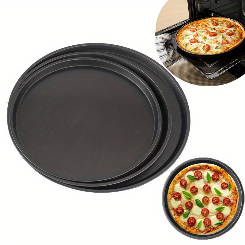 Profesionalne teške nelepljive tepsije za picu i posude za pečenje - Okrugle perforirane tepsije od ugljeničnog čelika, pogodne za rernu i mašinu za pranje posuđa, otporne na rđu, idealne za hrskavu koru pice, kolačiće i komercijalnu upotrebu