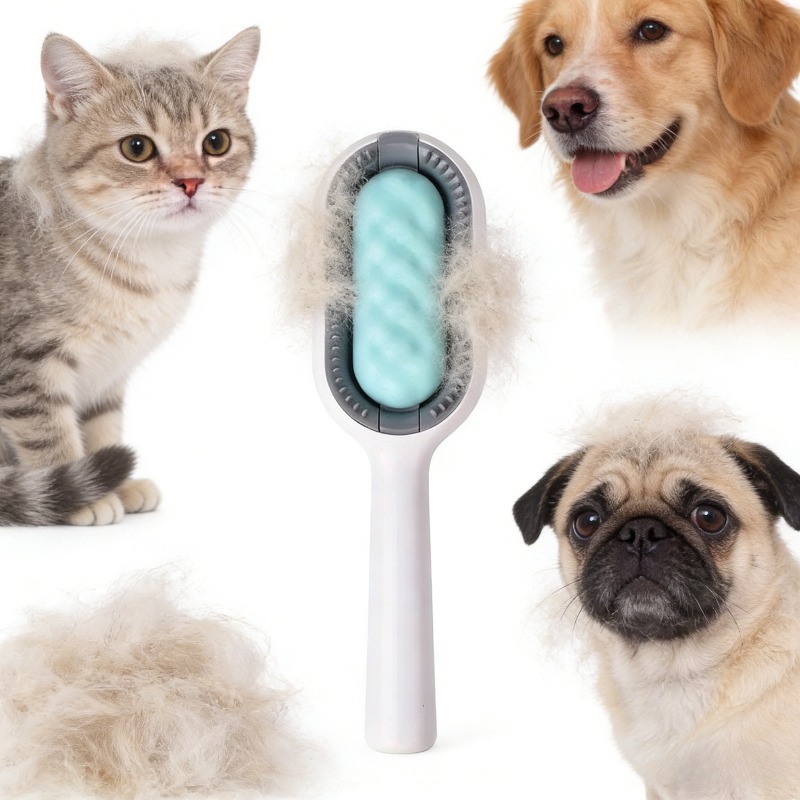 Valjak četka za uklanjanje dlaka kućnih ljubimaca | Bez napora uklonite opuštenu dlaku sa mačaka, pasa, sofa i odeće | Napravljeno od plastike sa silikonskim vlaknima