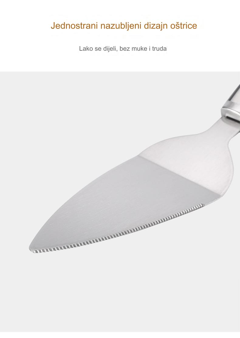 Valjak od nehrđajućeg čelika za picu, lopatica, srednja drška, okrugla, pojedinačna