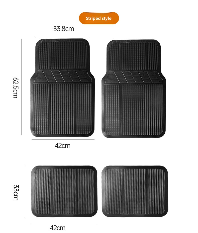 4 komada univerzalnih podnih prostirki za automobile - izdržljive PVC, neklizajuće i lako za čišćenje, pogodne za limuzine i SUV vozila, za sve sezone: proleće, leto, jesen i zima