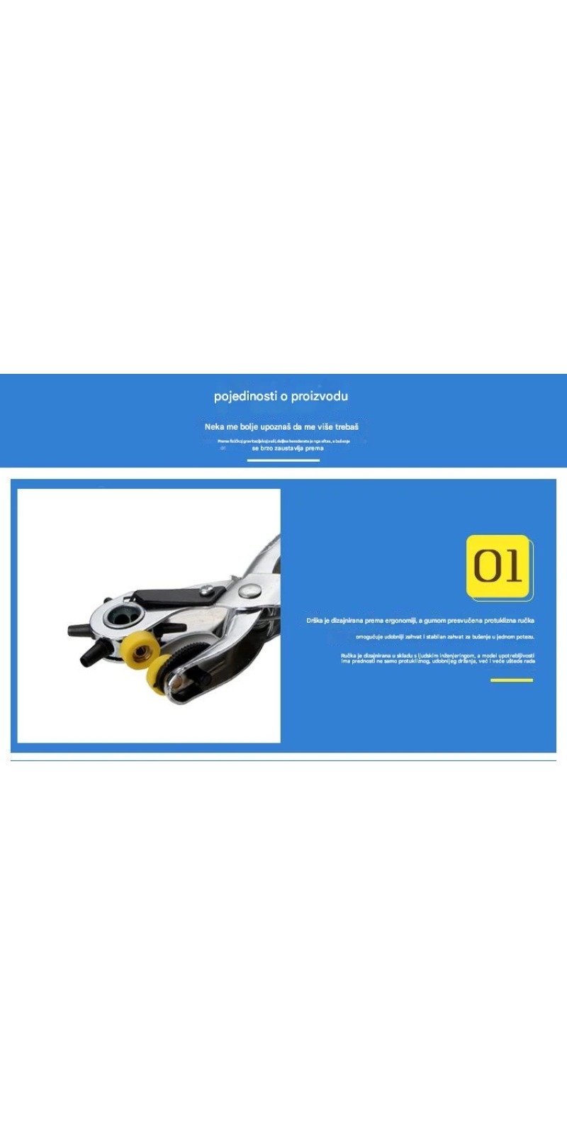 Multifunkcionalna ručna klešta | Bušenje rupa, zakivanje, stiskanje ušica za različite primene