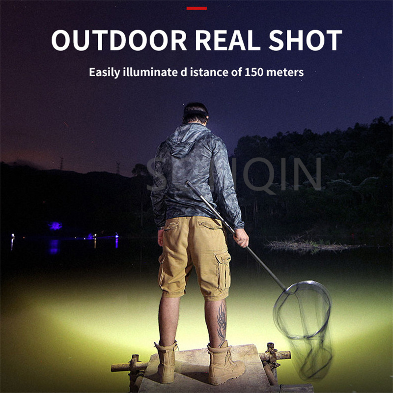 4 Moda Jaka LED Naglavna Lampa sa Punjivom Baterijom za Kampovanje i Pecanje