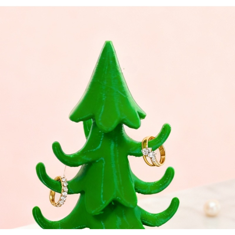 2 komada Kreativni & Elegantni Držači u obliku prstena za ukrase za jelku | Različite veličine, materijali, dekoracija za radni sto za Božić, kule za nakit