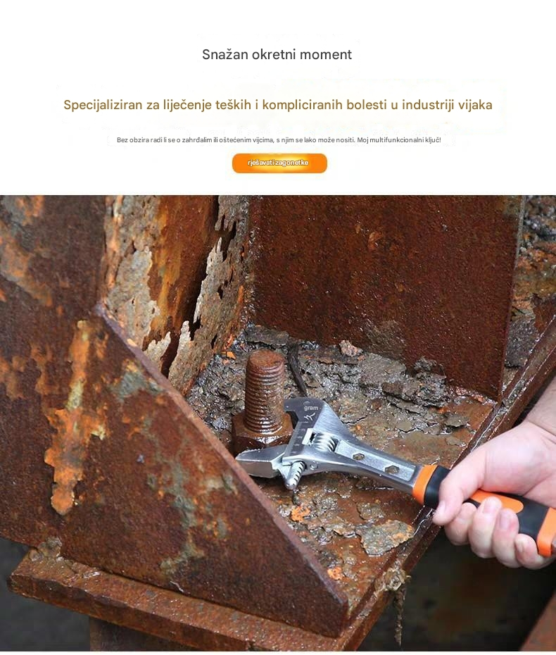 Profesionalni teški račni ključ sa 6-točkastim nastavkom - 1/4