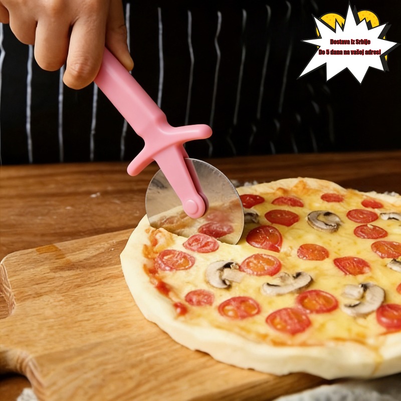 Neophodan za pečenje! Vredan rezač za picu od nerđajućeg čelika, sekač sa točkom, siguran nož za sečenje bez napora, alat za pečenje za kućnu kuhinju