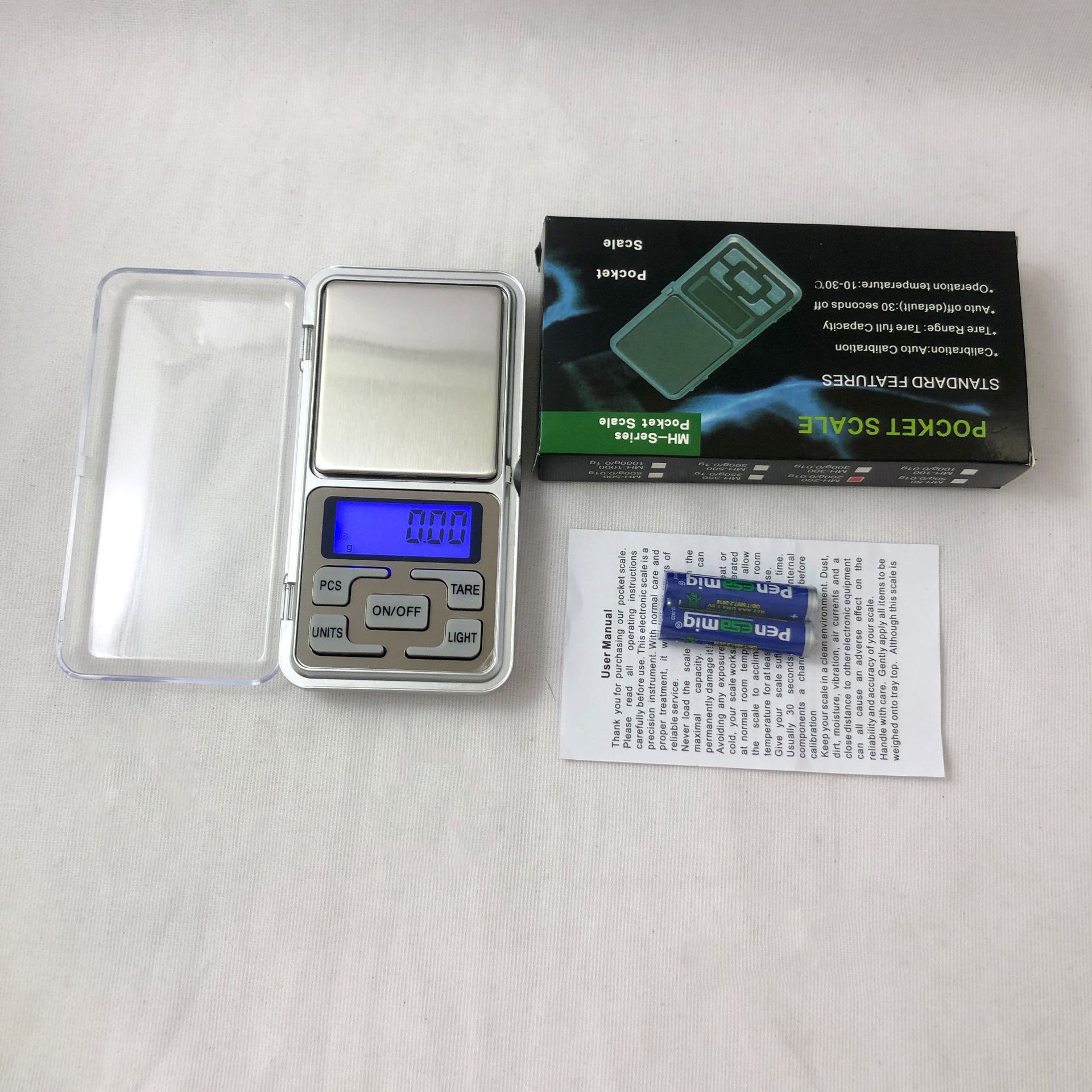 Džepna elektronska vaga kompatibilna za nakit i telefone - Visoko precizna digitalna džepna vaga sa kompaktnim dizajnom, merenje u gramima/karatima za e-trgovinu, laboratorije, putovanja - Prenosiva vaga za pametne telefone i trgovce