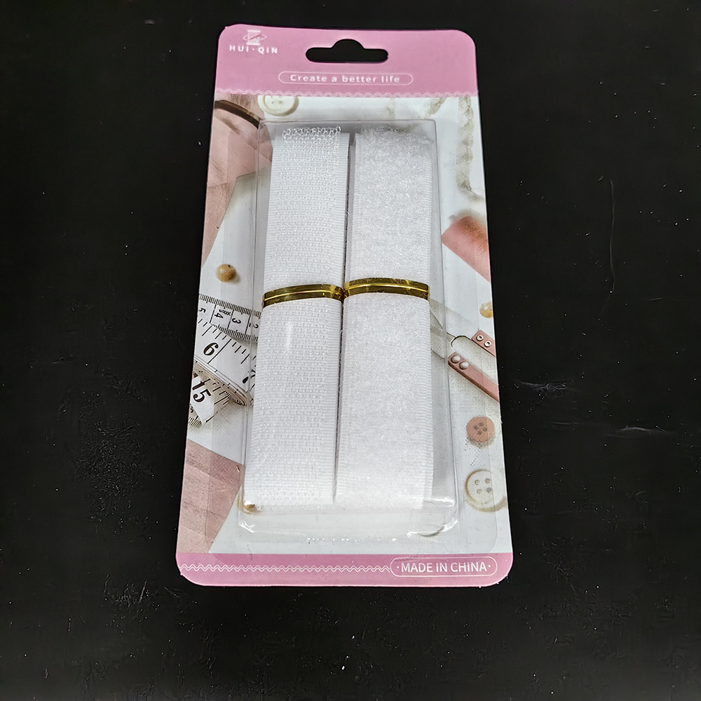 Crno-bela traka sa kukicama i petljama za dečje cipele – samolepljive trake za zamenu, izdržljive i mogu se prati