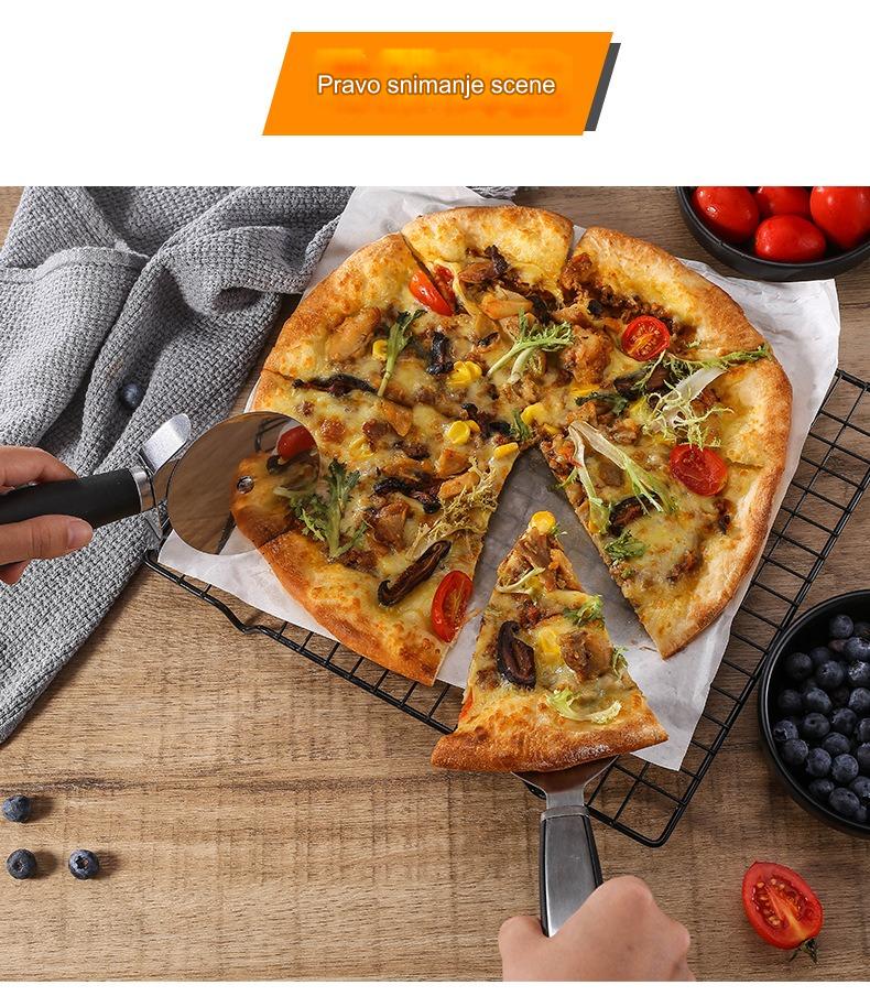 Valjak od nehrđajućeg čelika za picu, lopatica, srednja drška, okrugla, pojedinačna