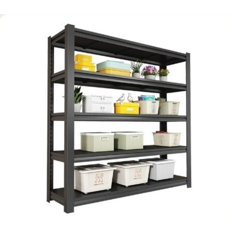 Police za domaćinstvo | Višeslojne police za skladištenje od ugljeničnog čelika za kuhinju i kancelariju, višenamenska upotreba, podne montaža, police za alat