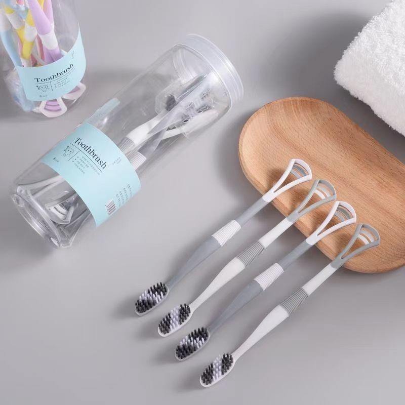 Četkica za zube za čišćenje jezika | U bočicama i u bočvima, dvostruki efekat mekih vlakana, neophodna za dubinsko čišćenje, napravljena od ABS plastike i mikrofiber vlakana