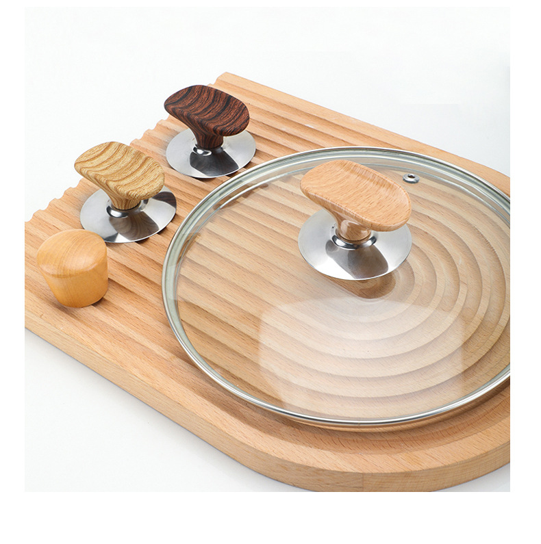 Izdržljiv i otporan na toplotu set alata za jaja sa drvenom drškom i univerzalnim poklopcem | Aluminijumski materijal, pogodan za kontakt