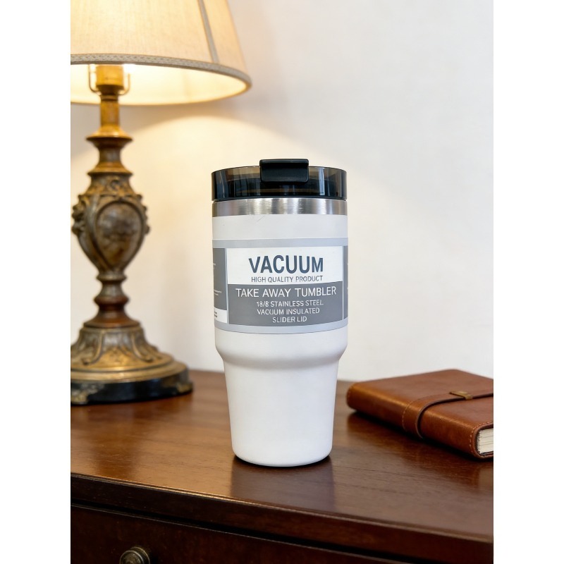 304 Vakuumski termo šolja od nerđajućeg čelika | Putna šolja za tople napitke, ledene pića, putovanja na posao i upotrebu na otvorenom, kapacitet 1L, mat završnica