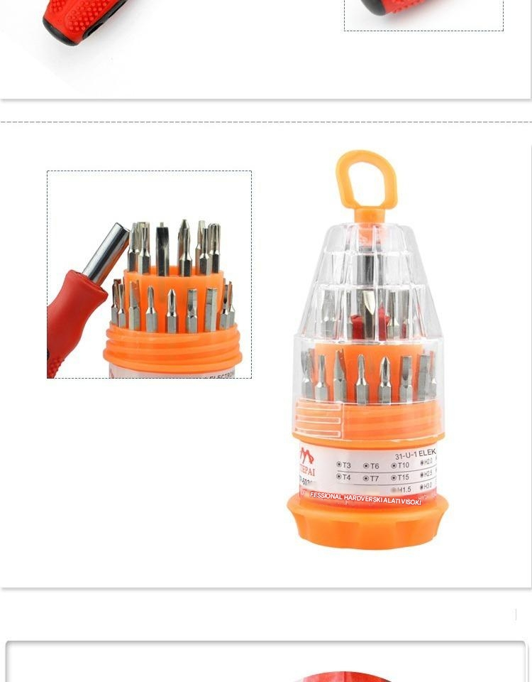 Profesionalni set magnetnih odvijača sa više vrsta vrhova (PH/Ravni/Lopatica/Torx/Heks) za popravku elektronike - Kompatibilan sa pametnim telefonima, laptopovima, TV-ima, satovima, naočarima, računarima - Izdržljiva plastična/metalna kutija za DIY