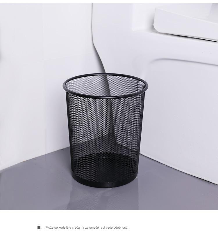Moderna minimalistička kanta za smeće otvorenog tipa sa dizajnom žice sa bodljama - Veliki i mali kapacitet, ručno upravljanje, izdržljiva kanta za kuhinju, kupatilo, kancelariju, dnevnu sobu - Higijensko odlaganje otpada, bez poklopca/električne energije, kućni organizator za skladištenje koji štedi prostor