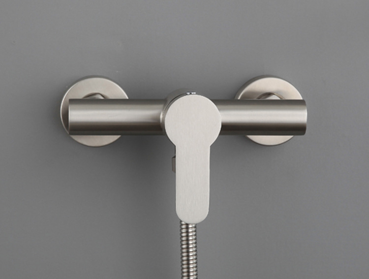 Moderni zidni tuš slavina sa trostrukim prekidačem za toplu/hladnu vodu - Čelična slavina za kadu, laka kontrola temperature za kadu i tuš, upotreba za kadu/tuš (kompatibilna sa umivaonikom u kupatilu)
