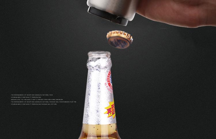 Otvarač za flaše od nerđajućeg čelika, teški multifunkcionalni, sa ergonomskom ručkom i mehanizmom poluge - Teški mehanizam poluge za lako otvaranje jednim dodirom, izdržljiv i higijenski dizajn za kuću, bar, kuhinju, kampovanje, žurke - Idealan za pivo