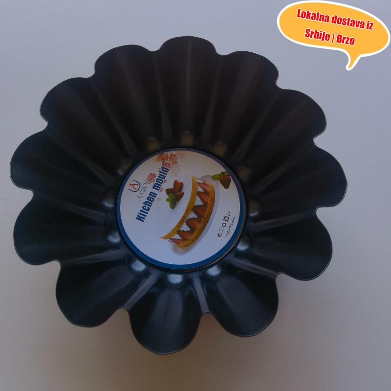 Kalup za tortu u obliku lotosovog cveta, nelepljivi ugljenični pleh za pečenje sa žlebovima, pogodan za svadbene torte, pitu od jabuka i šifon deserte - Kalupi u obliku latica, premaz za lako čišćenje, za praznične zabave i peciva