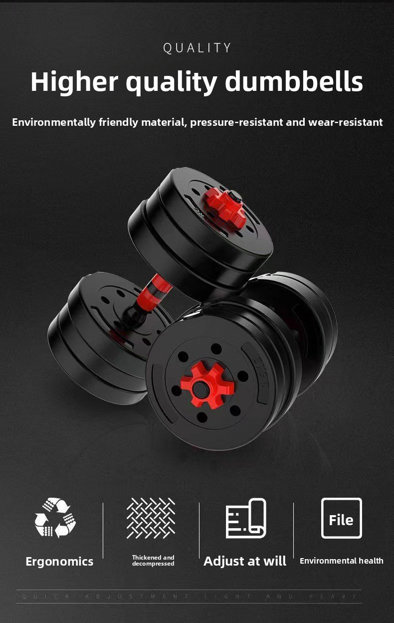 Podesivi set buči od 10kg/15kg/20kg uključuje šipku za buče, ploče za buče, spojnu šipku, matice, podesivu težinu buči - Set buči za kućnu teretanu - Set buči sa pločama za buče, bez baterije, oprema za teretanu/kućni fitnes, težina