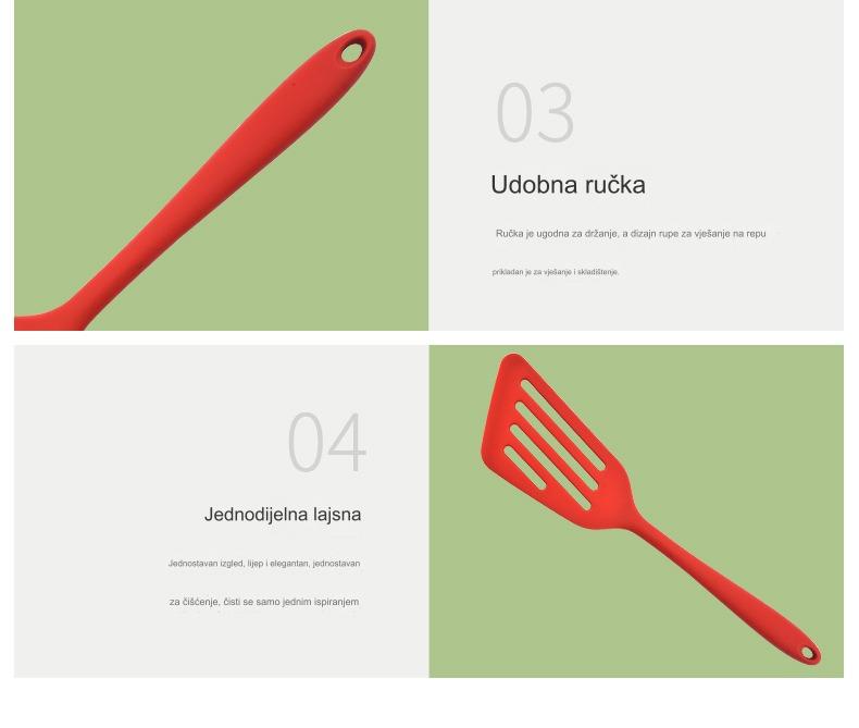 Nelepljiva lopatica za posude, fleksibilna od nerđajućeg čelika, riblja lopatica sa žljebovima, multifunkcionalni kuhinjski alat