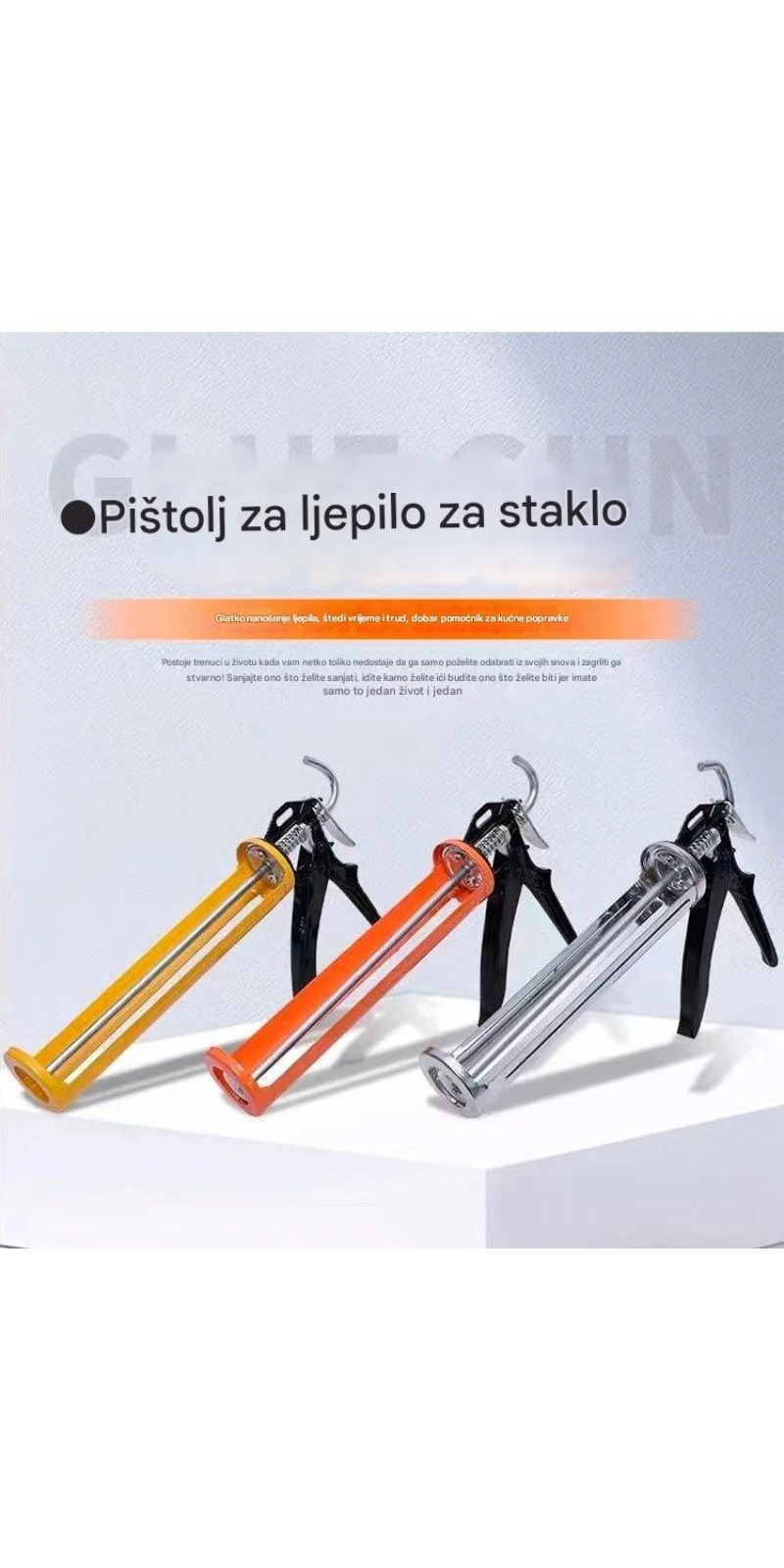 Pištolj za lepljenje stakla sa rotirajućim nastavkom i cevčicom od aluminijumske legure - Kompatibilan s gumenih štapih laka, niskonaponsko lijeplenje z