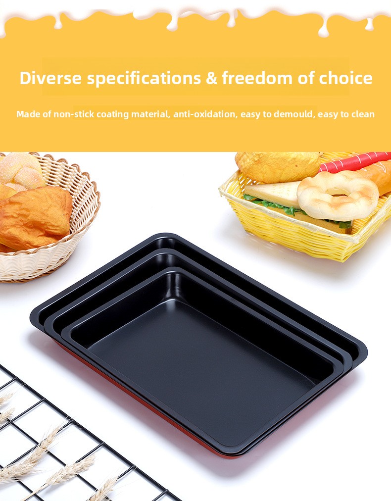 Čelična nelepljiva duboka pravougaona tepsija za pečenje - pogodna za braunije, lazanje, slojevite kolače, pečenje - posuda za mašinu za pranje sudova sa lakim vađenjem i skladištenjem za dom, restorane, žurke - pogodna za kućnu i komercijalnu upotrebu
