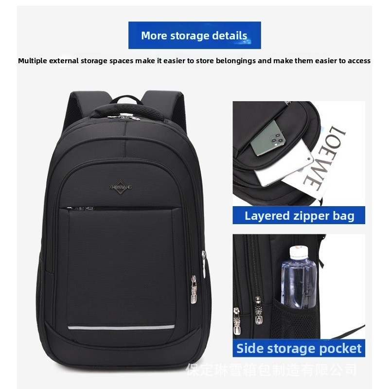 Muški za laptop velikog kapaciteta visokog kvaliteta za posao - Izdržljivi putni od Oxford tkanine sa pregradom za laptop od 39.62cm, podstavljene naramenice i više pregrada za posao, fakultet, školu, putovanja - Izdržljivi za profesionalce