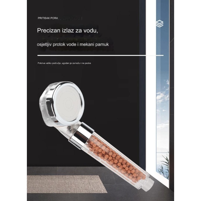 Odvojiva ručna glava tuša | Visoki pritisak, mlaznica sa jednom funkcijom, montaža na plafon