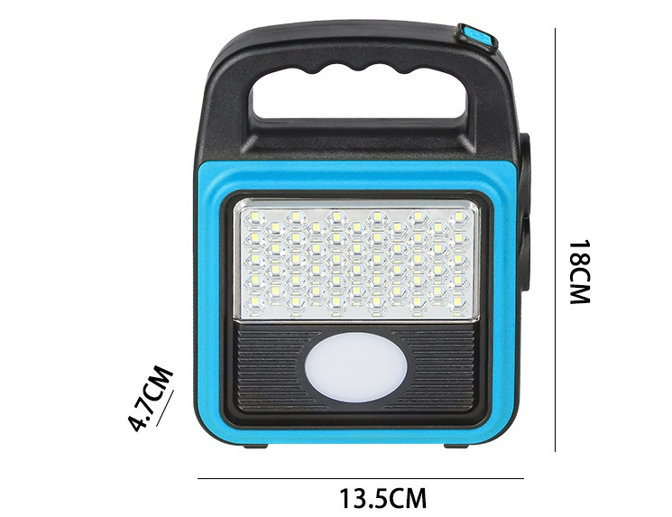 Prenosiva LED lampa sa dva izvora svetla | Jaka Cob & LED rasveta za avanture na otvorenom, garažu i hitne slučajeve | Solarno i litijumsko punjenje, Kapacitet