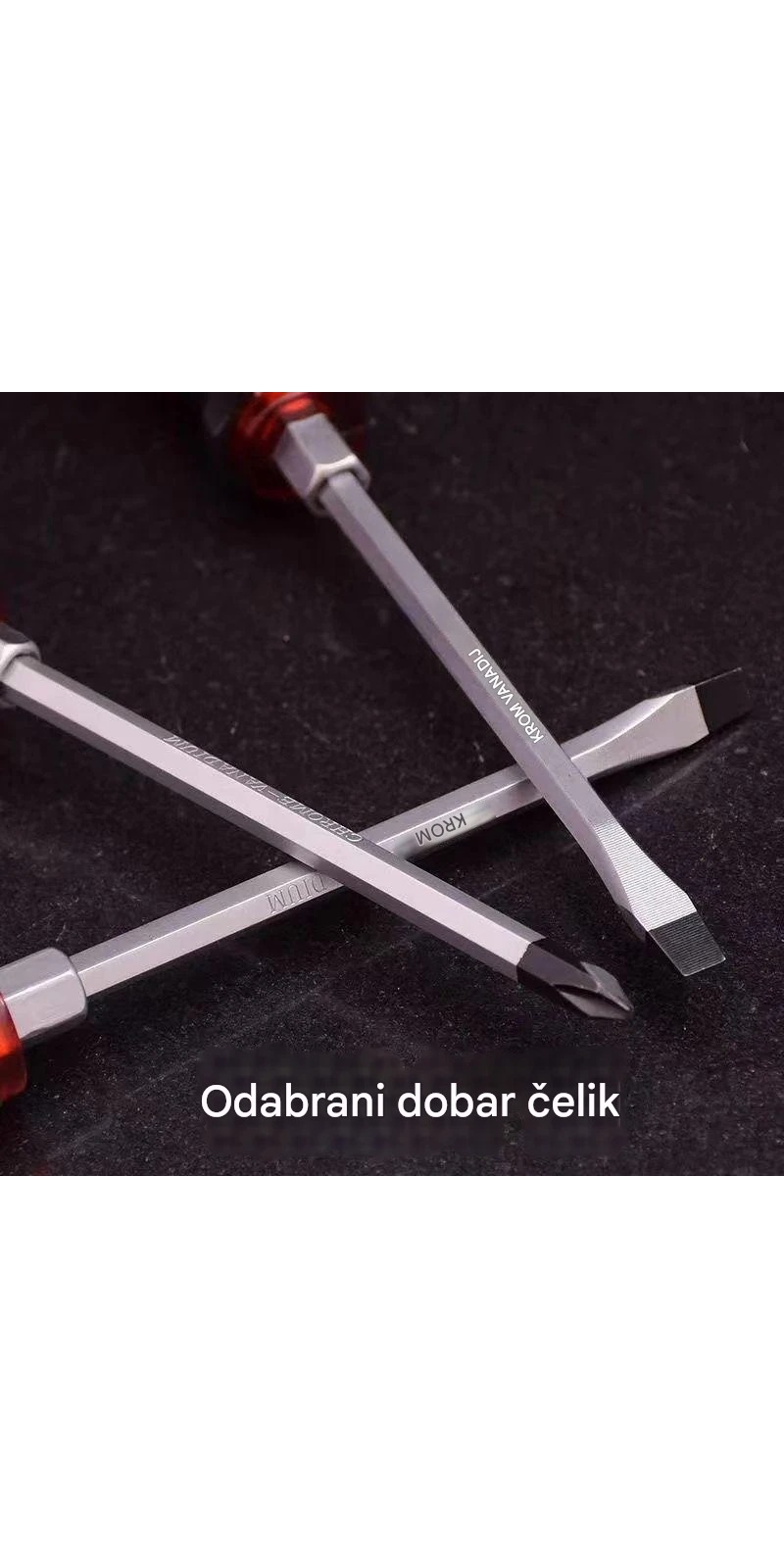 Višenamenski odvijač za teške uslove sa udarnom sposobnošću - Vrh visoke tvrdoće, glave za špajd/Phillips/ravne/šestougaone za profesionalnu i kućnu upotrebu - Sve-u-jednom za mehaničare, električare, tehničare