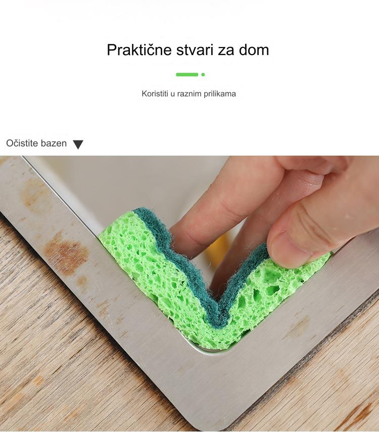 Dvostruka Kompresovana Drvena Pulpa & Krpa za Ribanje - Izdržljiva Sunđerasta Krpa od Prirodnih Vlakana koja Ne Grebe, Zelena/Kodirana u Boji, Visoka Moć Upijanja za Pranje Sudova, Čišćenje Kuhinje & Domaćinstva, Trajna Sunđerasta Krpa za Višekratnu Upotrebu (Renewable, ), Sunđer za Pranje Sudova