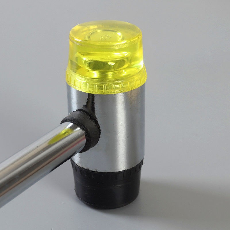 Crni čekić sa dvostrukom glavom i mekim držačem obloženim plastikom | Čekić sa dve glave, ručni alat za projekte od kože, dostupan u veličinama 25/30/35mm, tema Noći veštica