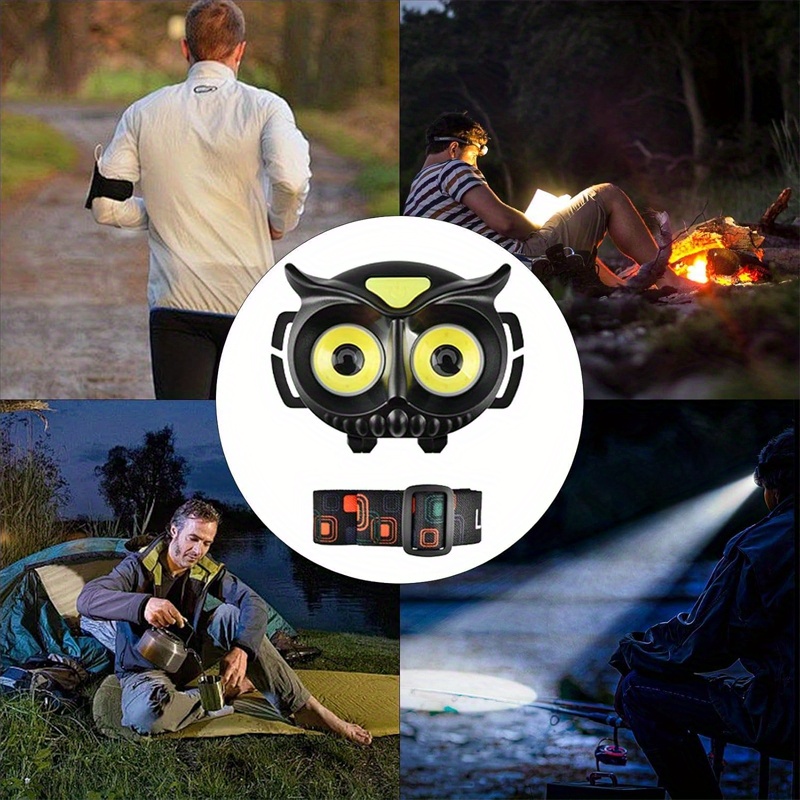 1 komad Svetla Avanturistička Lampa, Hitna Rasveta za Glavu, Multifunkcionalna Bežična Baterijska Lampica za Vanjske Aktivnosti, Kampovanje, Planinarenje, Pecanje, Šetnju, Noćno Trčanje, Pokloni za Božić/Noć Veštica (Baterije Nisu Uključene)