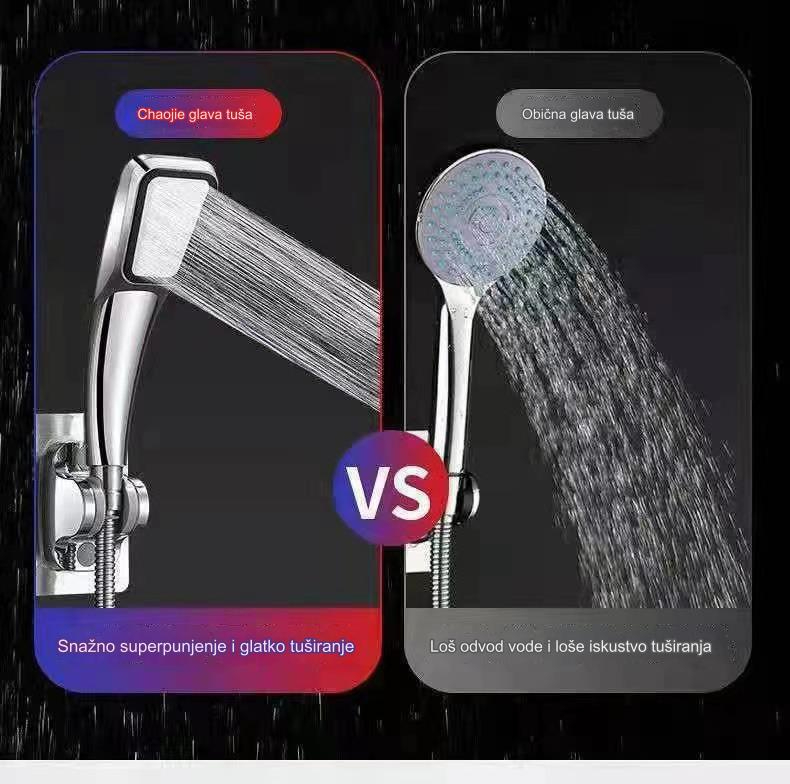 Držač za tuš glavu bez bušenja - Podesivi zidni nosač kompatibilan za ručne tuš sisteme, montaža bez bušenja, jednostavna i besplatna instalacija, organizator za kupatilo (zidni nosač za ručni tuš)