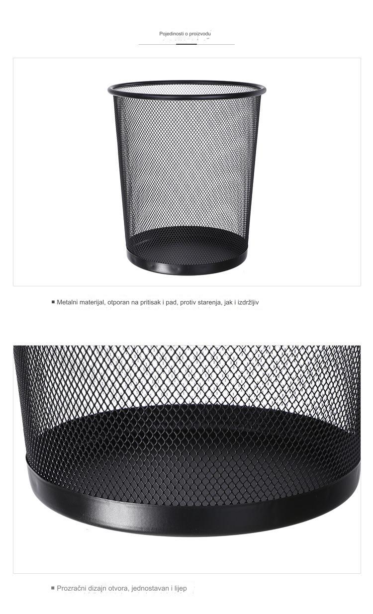 Moderna minimalistička kanta za smeće otvorenog tipa sa dizajnom žice sa bodljama - Veliki i mali kapacitet, ručno upravljanje, izdržljiva kanta za kuhinju, kupatilo, kancelariju, dnevnu sobu - Higijensko odlaganje otpada, bez poklopca/električne energije, kućni organizator za skladištenje koji štedi prostor