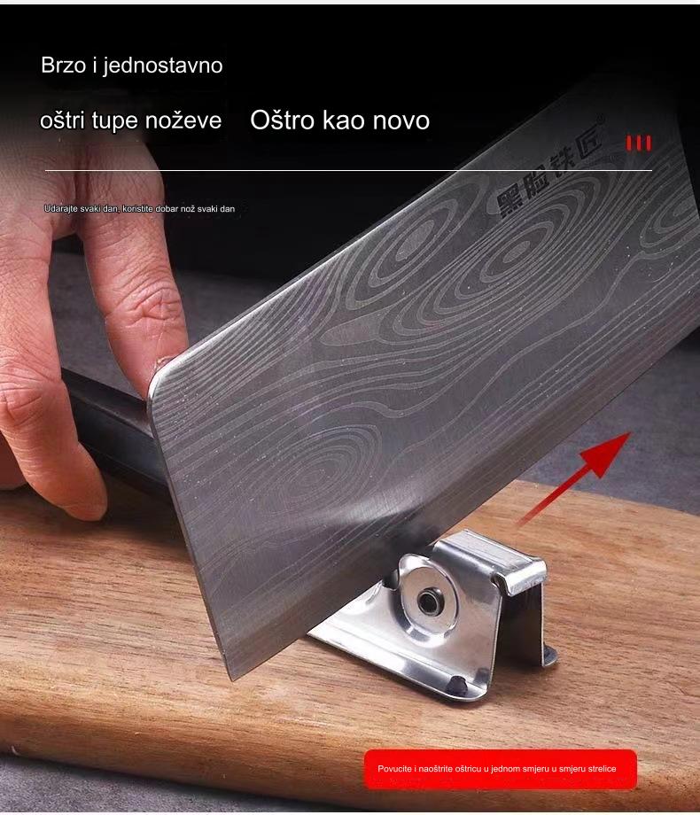 Oštrač noževa od nerđajućeg čelika | Ručni brzi oštrač sečiva, kreativni kuhinjski alat za voćne noževe, bez punjenja