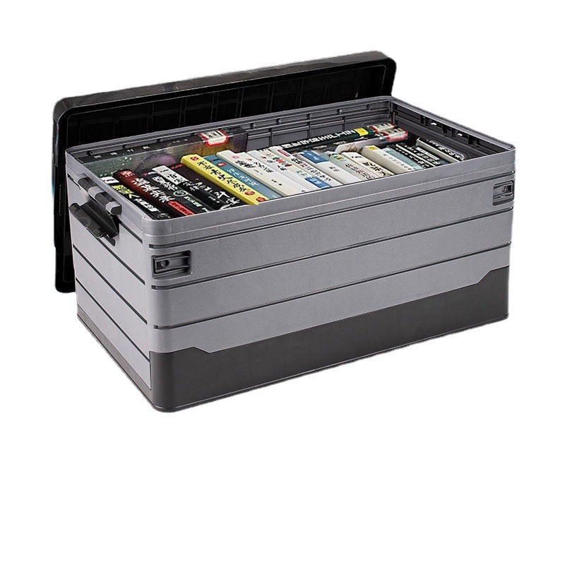 Kutija za skladištenje velikog kapaciteta od 60L, sklopiva, pogodna za organizator gepeka automobila, sklopivi organizator za automobil sa izdržljivim sklopivim, štedljivim sistemom polica za SUV, enterijer vozila (bez potrebe za modifikacijom)