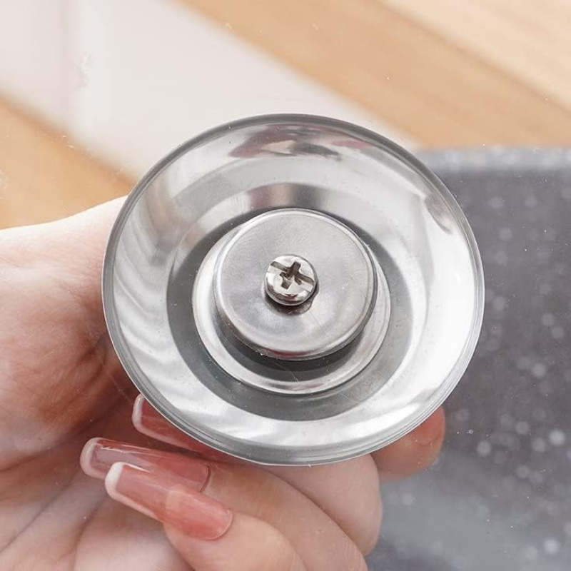 1/2 kom Drvena Ručica za Poklopac Šerpe - Drvena Ručka Otporna na Toplotu sa Bazom od Nerđajućeg Čelika, Zamena Protiv Opekotina za Šerpe & Tiganje, Prečnik 5.71Cm, Kuhinjski Pribor za Kuvanje, Zamena Poklopca za Šerpu, Ergonomski Kuhinjski Pribor, Izdržljiv Kuhinjski Predmet