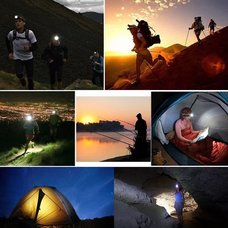 Visokoperformansne vodootporne punjive LED čeone lampe sa senzorom za kampovanje na otvorenom