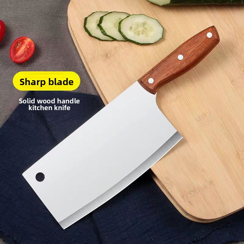 Set od 2 komada kvalitetnog kuvarskog noža, od nerđajućeg čelika, za kućnu upotrebu, za korišćenje u rekama i jezerima, za ulične prodavce, pokloni, za seckanje mesa (2 komada), sečenje kriški povrća, kralj noževa za dud